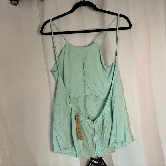 Reformation Cassidy Tank Top Size Large Mint Green Flowy Low Back - Picture 12 of 13